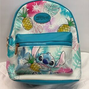 Disney Bioworld Stitch Blue & White Pineapple Mini Backpack — 2023 — Gently Used